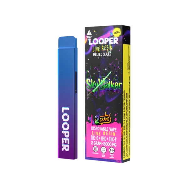 LOOPER MELTED SERIES LIVE RESIN DISPOSABLE VAPE 2000MG 02 GRAM | PACK OF 10 - Image 4