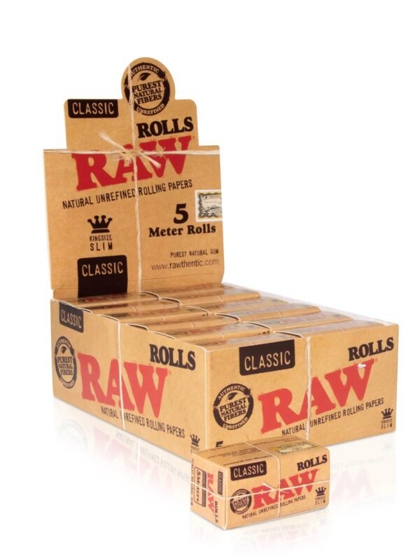 Raw Roll Size King Size Slim - 5 Master Rolls / 24 box