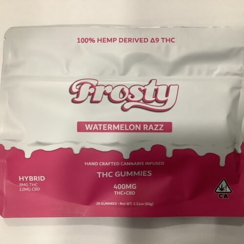 Frosty Gummies - D9 THC - 400mg THC+CBD / 20 gummies per pk